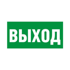 Знак E-22 «Указатель выхода» 150×300 (фотолюм)