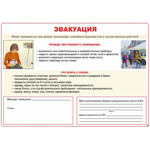 Комплект плакатов 'Уголок гражданской защиты' (А3)