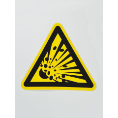 Знак W02 'Взрывооопасно' 200х200х200 мм