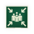 Знак E21 Пункт (место) сбора на самоклеящейся фотолюминесцентной плёнке, 200х200 НПО ПУЛЬС