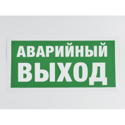 Знак E23 'Аварийный выход' 300х150 мм фотолюм