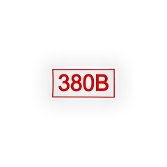 Знак S11 380В на самоклеящейся не светящейся плёнке, 50х100 НПО ПУЛЬС
