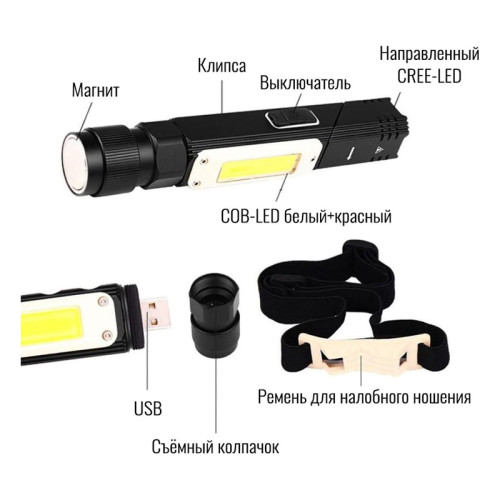 Фонарь FOCUSray 2100 налобный аккумуляторный трансформер