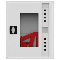 Шкаф пожарный ШП-К-О-Пульс-310 НОБ/ВОБ универсальный с ручкой-замком (открытый белый)