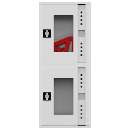 Шкаф пожарный ШП-К-О-Пульс-320 НОБ/ВОБ универсальный с ручкой-замком (открытый белый)