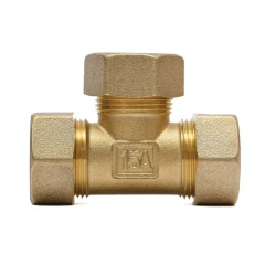 Тройник латунный труба-труба-труба BT15 15х15х15 Kofulso