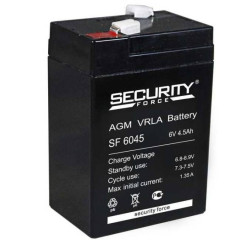 Аккумуляторная батарея Security Force SF 6045 (6В 4,5Ач) 70х47х107 мм