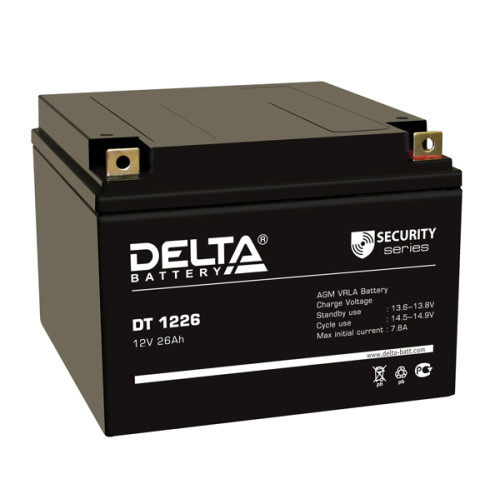 Аккумуляторная батарея Delta DT 1226 (12В 26Ач) 167х175х126 мм