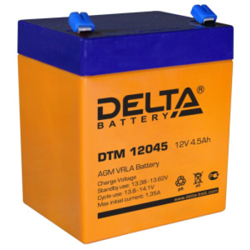 Аккумуляторная батарея Delta DTM 12045 (12В 4,5Ач) 90х70х101 мм